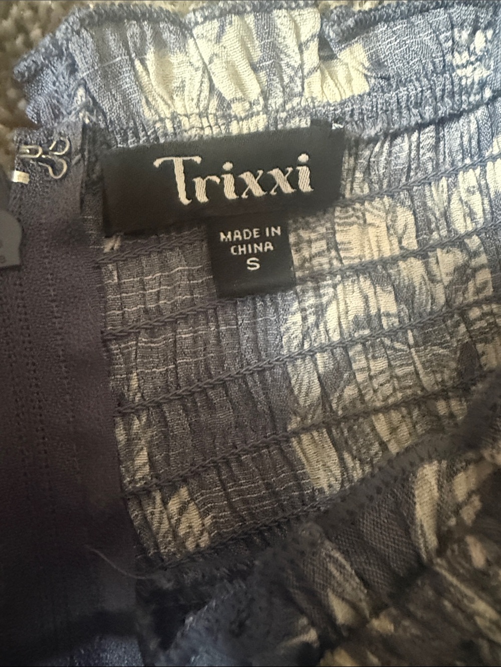 Trixxi Blue and White Floral Tiered Maxi Dress - Picture 2 of 2